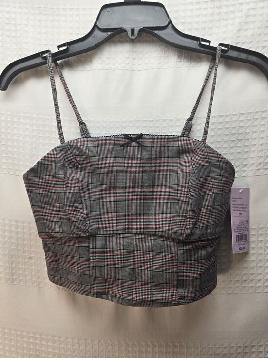 wild fable Tops - Wild Fable Halter Crop Top Size XS Womens Plaid Y2K spaghetti Strap